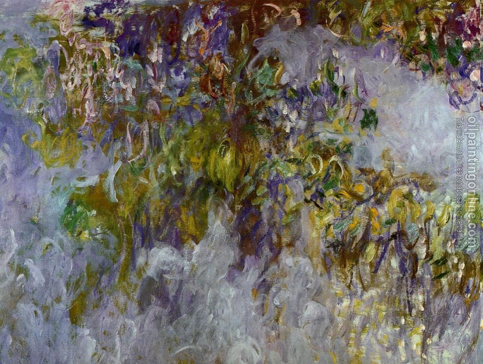 Monet, Claude Oscar - Wisteria, left half